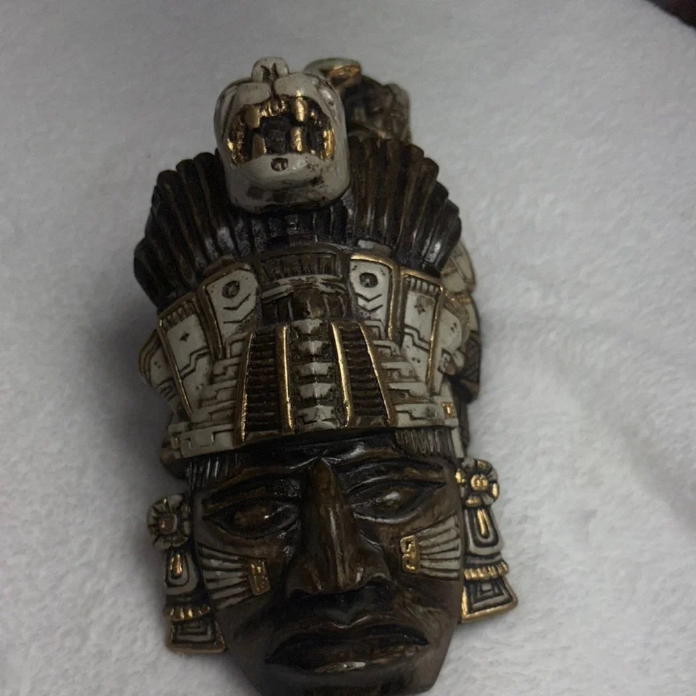 VINTAGE, hand crafted, MEXICANA Brown and Gold Wall Masks